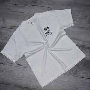 Converse White Tee with Black Logo Print
